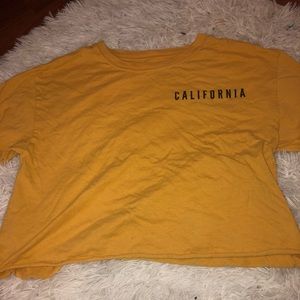 yellow california crop top